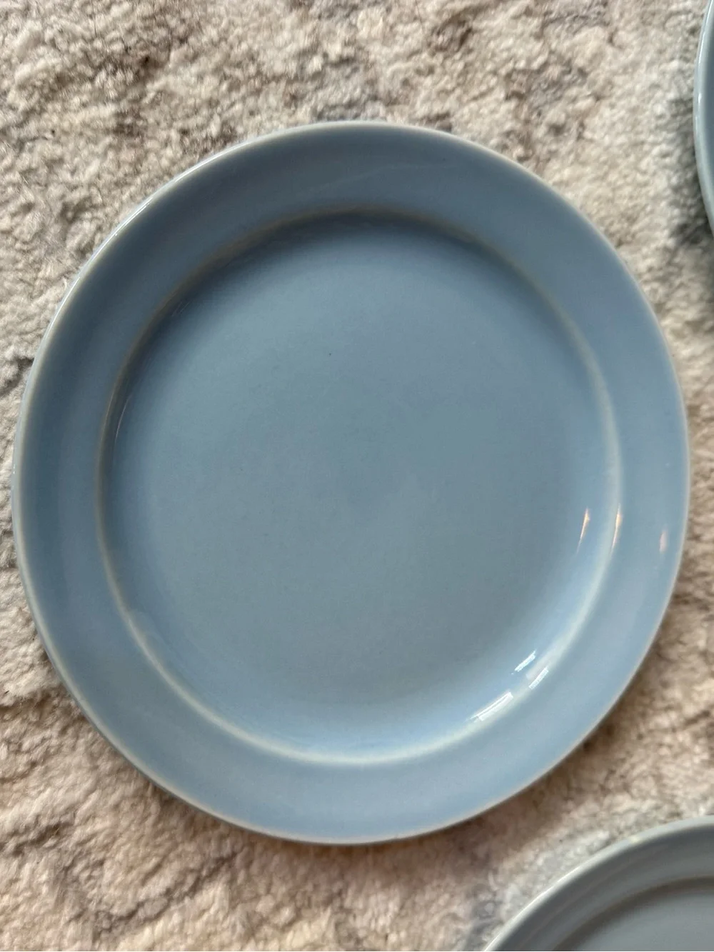 Lu-Ray Pastels Blue Plates Salad Bread Dessert - 6-3/8” Vintage Spring Easter